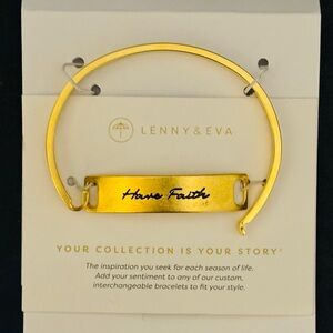 Lenny and Eva Bangle Bracelet with Have Faith Sentiment